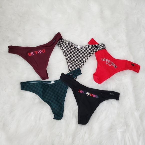 PINK Victoria's Secret Other - Pink Victoria's Secret 5 pack cotton  thong. Size Medium. New without tags.